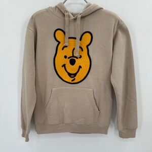 Disney Winnie The Pooh Women's Soft Long Sleeve Hoodie Sweatshirt Knit Patch XS